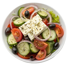 Greek Salad on transparent background
