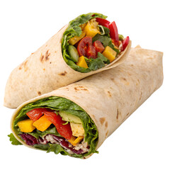 Veggie Wrap on transparent background