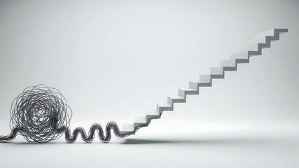 Complexity to Progress: Tangled Wires Unraveling into an Ascending Minimalist Staircase