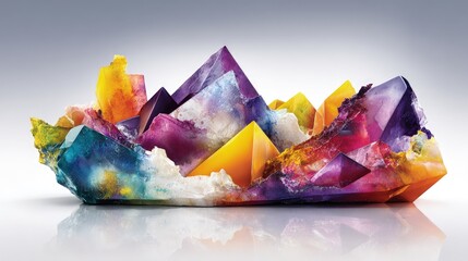 Colorful Crystal Mountain Display