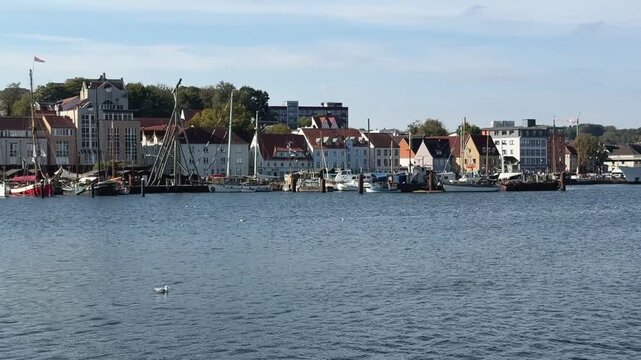 Rundblick auf den Hafen von Flensburg