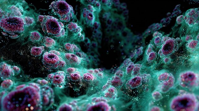 Abstract 3D Rendered Cellular Structure