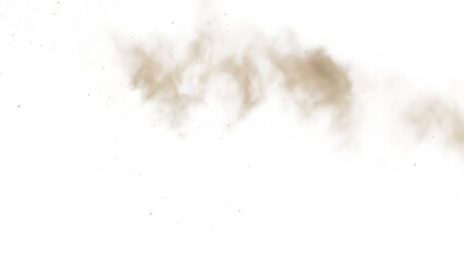 Brown smoke dust cloud overlay PNG isolated on transparent background © MD