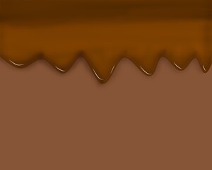 Wavy chocolate background. chocolate drops. wavy background concept. Melted brown background. 