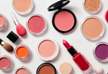 Various makeup products for fashion and beauty promotion