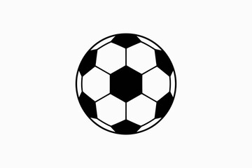Soccer ball vector illustration simple flat design isolated on white background for sports and recreation concepts
