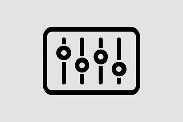 Adjustment icon a simple flat vector graphic for user interface design isolated on white background