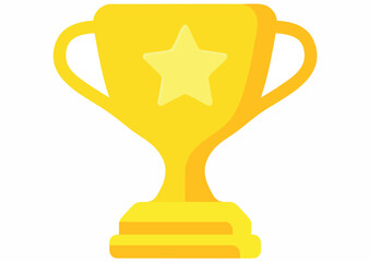 A golden trophy with handles and a star emblem, symbolizing success and achievement.
