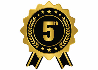 A golden award badge with the number "5th" displayed prominently.