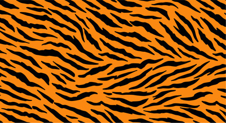 Tiger Pattern Vector. Seamless animal texture for fashion, clothing, and creative decorative projects.
