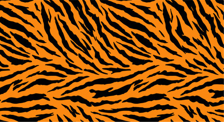 Seamless Tiger Print Texture. Wild animal skin pattern for fabric, wallpaper, and stylish surface design.