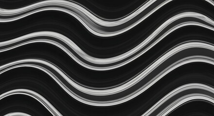 Smooth silver silk or satin fabric texture with gentle, flowing folds. A luxurious monochrome backdrop with shiny highlights and elegant, soft shadows