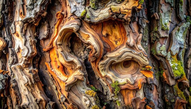 Intricate tree bark texture