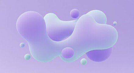 Soothing Pastel Fluid Geometry – Minimal 3D Rendering with Soft Shadows and Glow