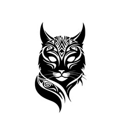tribal cat head vector