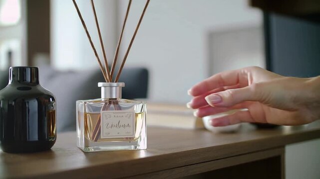 Placing a scented diffuser in a modern living space