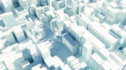 Abstract aerial view of modern city with futuristic architecture