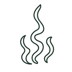 Seaweed isolated . Doodle-style Vector illustration