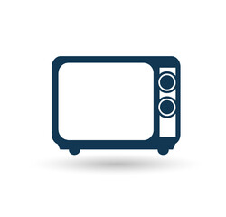 TV And Remote icon. Line style for web template and app.