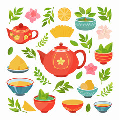 Vibrant mythical dragon dance emblem illustration with intricate details, perfect for cultural event branding and fantasy-themed creative projects