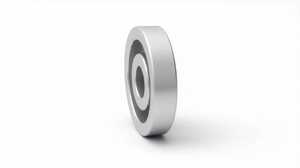 Sleek Silver Disc: 3D Render Animation Loop