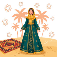 Arabian Woman in Traditional Dress