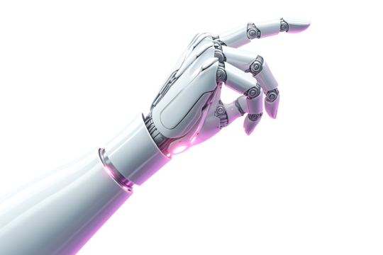 Happy robot 3D character icon. GPT AI chatbot mascot isolated on white background. Trendy technology, artificial intelligence bot, computer support automation	
