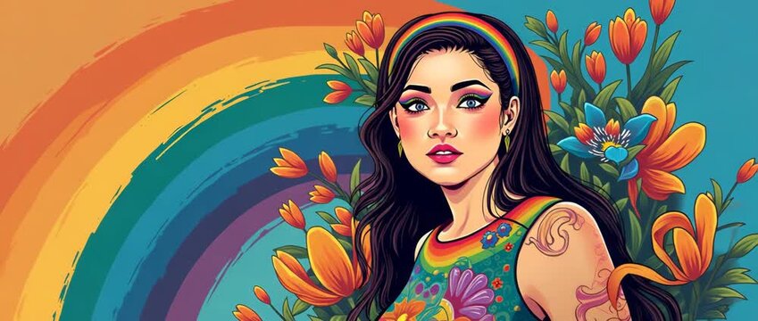 Capture refined Pride Month empowerment art showcasing powerful artistic narratives and innovative design elements that symbolize cultural pride in premium visuals in  Photo Stock  Concept  and empty 