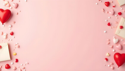 valentine background with hearts