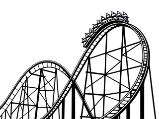 Creative details Roller Coaster Vector Illustration