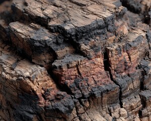 Close Up Texture Of Cracked Bark