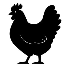 Vector silhouette of chicken