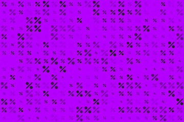 Seamless pattern of percentage symbols in varying shades of purple, creating a modern and abstract background for financial or statistical themes.