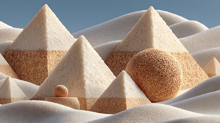Creative rice pyramids desert style high resolution picture