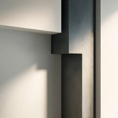Abstract Architectural Detail - Geometric Forms in Light and Shadow, Modern Design.