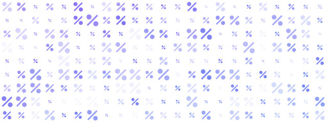 Abstract purple percentage symbol pattern background; digital graphic design element for business, finance, and data visualization concepts