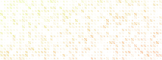 Abstract background with percentage symbols in a gradient of yellow and orange hues, representing concepts of finance, growth, and discount.