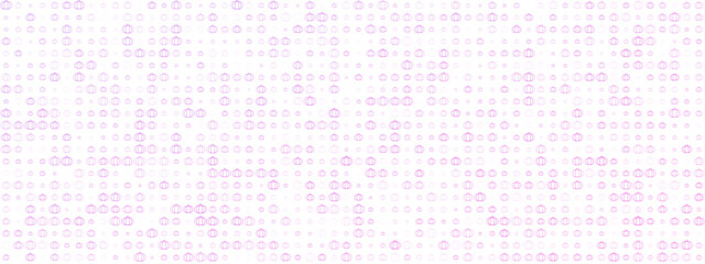 Abstract Seamless Pattern of Purple Pumpkin Outlines in Varying Sizes and Opacities on a White Background, Ideal for Autumn and Halloween Designs
