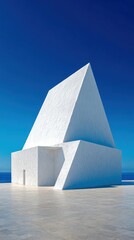 White Geometric Structure On The Beach