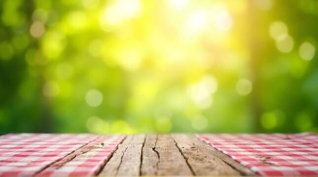 Charming picnic table setup in sun-drenched summer meadow, perfect for outdoor dining promotions and family-friendly campaigns, evoking joy and nostalgia