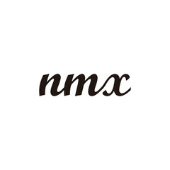 Letter nmx connect geometric symbol simple logo vector
