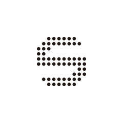 Letter S circles geometric symbol simple logo vector