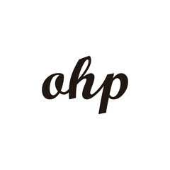 Letter ohp connect geometric symbol simple logo vector