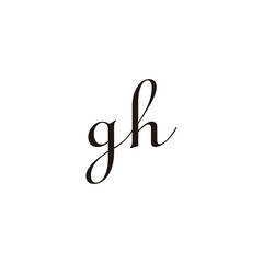 Letter gh connect geometric symbol simple logo vector