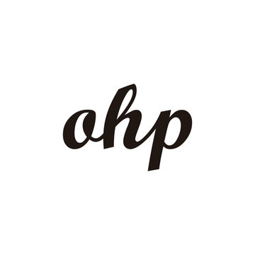 Letter ohp connect geometric symbol simple logo vector