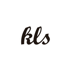 Letter kls connect geometric symbol simple logo vector
