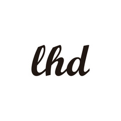 Letter lhd connect geometric symbol simple logo vector