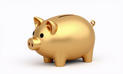 Fototapeta premium piggy bank on white background