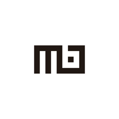 Fototapeta premium Letter mb square simple symbol logo vector