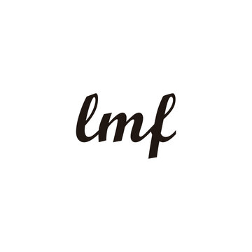 Letter Lmf connect geometric simple symbol logo vector
